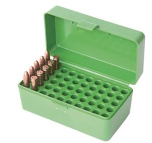 MTM Ammo box 50 round flip-top 22 hornet green