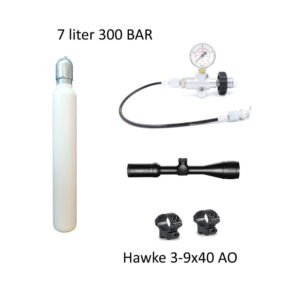PCP Startpakket L  7 liter 300 bar + 3-9x50 AO