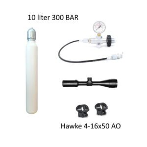 PCP Startpakket XL  10 liter 300 bar + 4-16x50 AO
